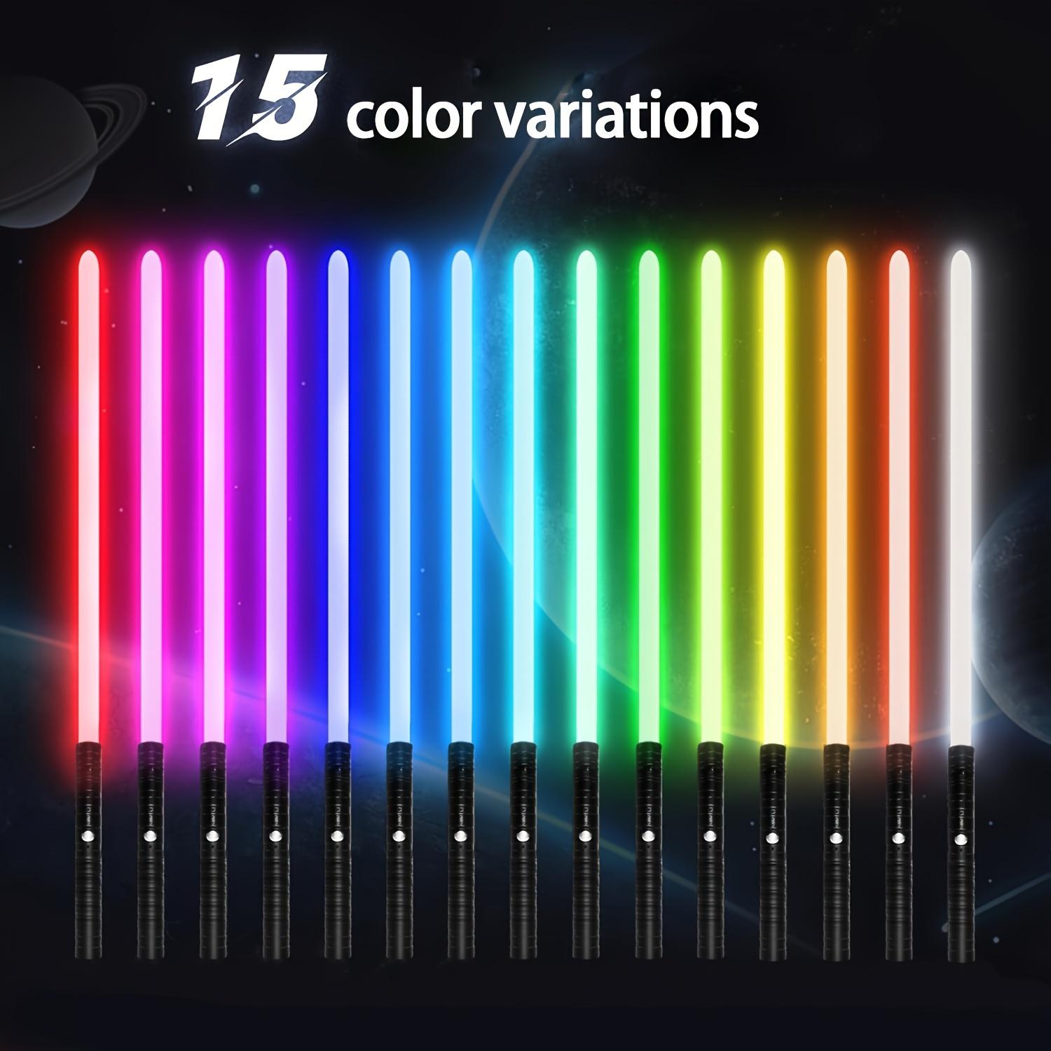 Dueling Lightsaber, 1 Count Rechargeable RGB 15 Color Variable Light Saber with Sound, Aluminum Alloy Hilt Light Saber, Ideal for Parties, Gifts