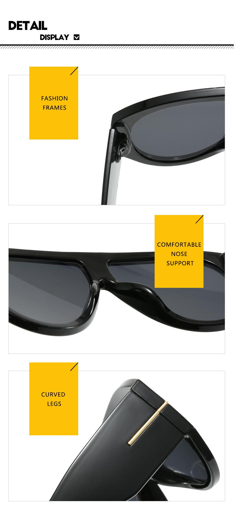 Retro Oversized Aviator Sunglasses for Women Men 70s Style UV400 Protection Luxury Thick Frame Fashion Shades