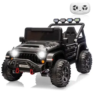 24V 7Ah Powerful 2-Seater Kids Ride On UTV, Switchable 2WD/4WD Off-Road Truck with Four Independent Spring Suspension, 3 Speed Mode & Slow Start, Parental Remote Control, FM Radio Music LED Headlight, 132LBS Load Capacity Electric Toy Vehicle for 3-8 Year