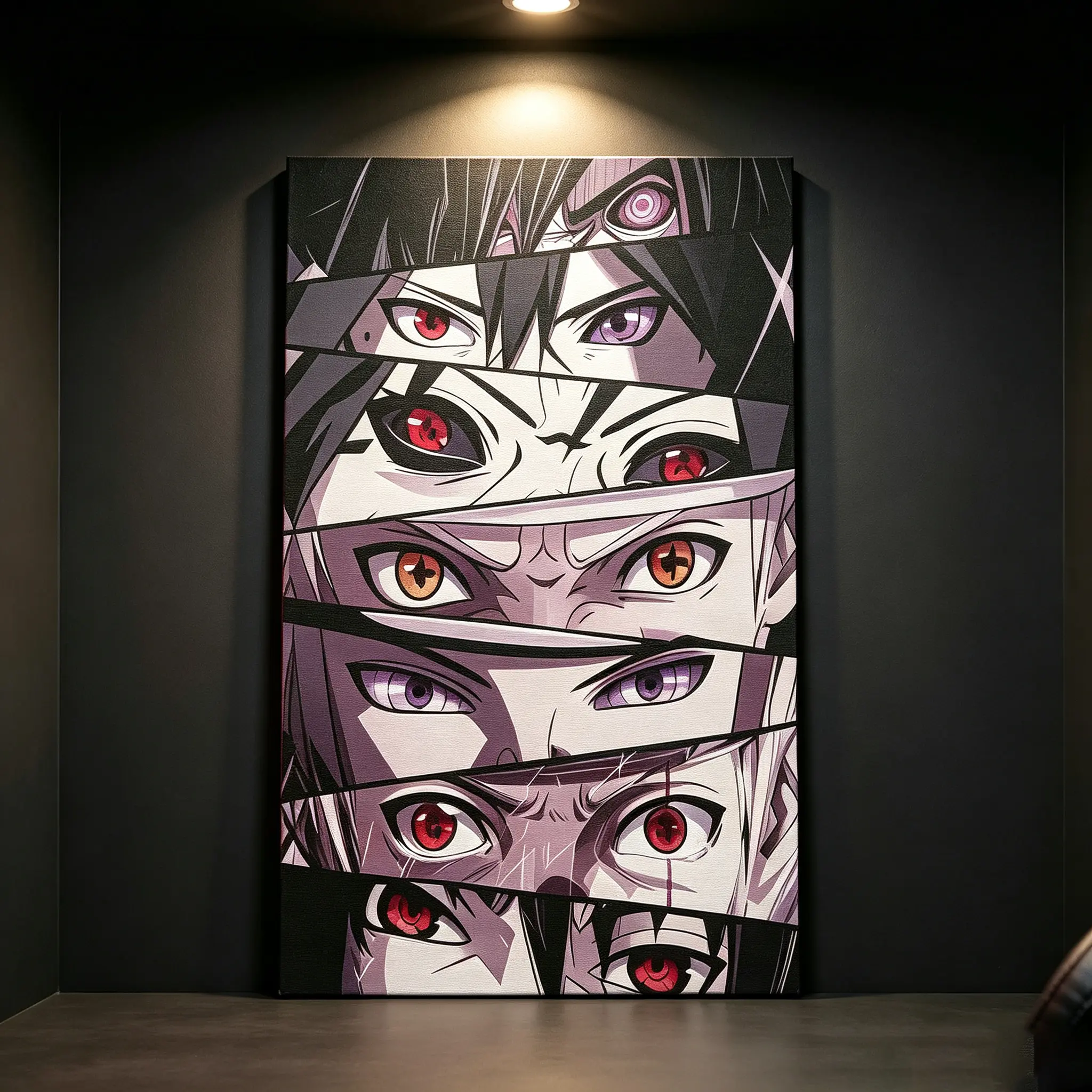 Naruto Uchiha Sharingan Canvas Prints, Sasuke Itachi Madara Anime Eyes Wall Art, Manga Inspired Unframed Canvas Poster Decor For Bedroom Dorm Gaming Room, Perfect Gift For Naruto Anime Fans