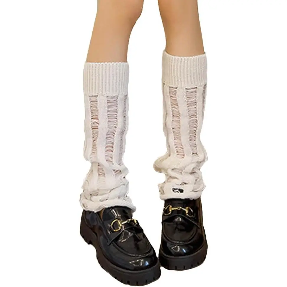 Women's Leg Warmers Knit Kawaii Y2K Harajuku Leg Warmers with Adjustable String for Women Lolita Accessories