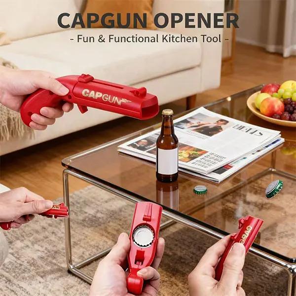 CapGun Beer Bottle Opener 1 Count Fun Design Perfect for Family Parties Barbecues Outdoor Gatherings Home Bar Accessories Portable Gift Box New 13x6cm