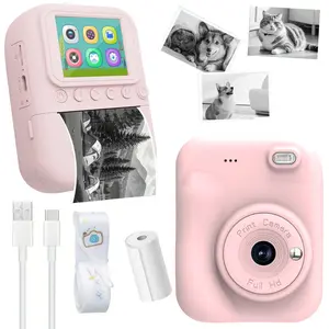 Instant Print Camera, Instant Cameras That Print Photos, Digital Photo Printer with Mp3 Player, Multiple Shooting Modes, Ideal Gift for Photography Lovers, Creative Tool