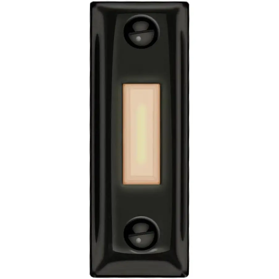 Metal Doorbell Button With LED lighted Push  (black)