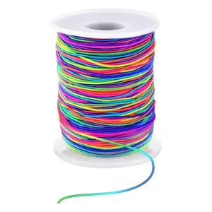 1mm Elastic Bracelet Cord, Durable Rainbow Elastic Rope, Ideal for Jewelry Making, Necklaces, Beaded Accessories, Handmade Crafts, Elastic String For Bracelets