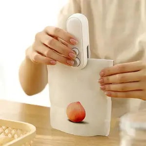 Magnetic Mini Sealing Machine | USB Rechargeable Portable Bag Sealer with Cutter, Food Freshness Sealer for Kitchen