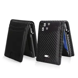 Men's RFID Blocking Pop-Up Wallet – Slim Aluminum Card Holder with ID Window, Holds 8-10 Cards, Secure & Minimalist Wallet