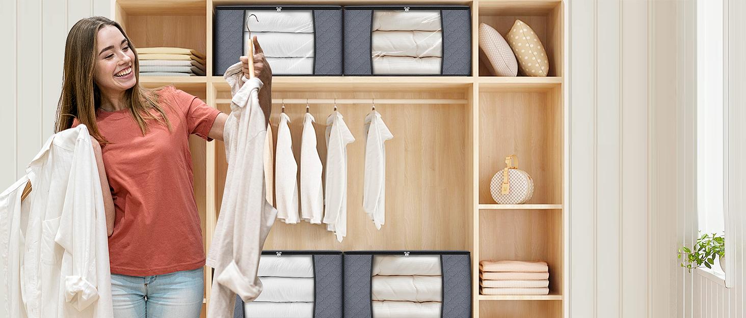 10 Pack Reusable Grocery Bags for Groceries 35L Large Capacity Heavy Duty Waterproof Bags for Shopping and Picnic with Sturdy Handles