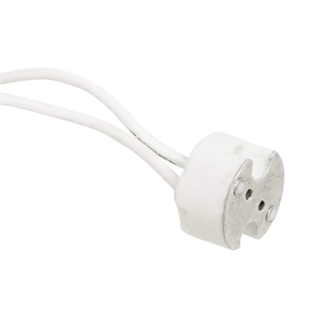 Ceramic Base Wire Connector for MR16/MR11 Lighting Fixtures - MR16 Socket, Mini Bi-Pin, GU5.3, G4, GU4, GU6.35, GY6.35, GX5.3, GZ4, High Temp Res., LED Support, Outdoor Safe, Secure Fitting, Socket Connector