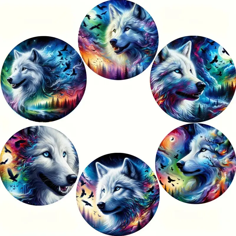 6pcs Heat-Resistant Cup Mats, Anti-Slip Table Pad, Beverage Cup Mat, Durable Protective Tray Liner, Ideal for Home & Office Use
