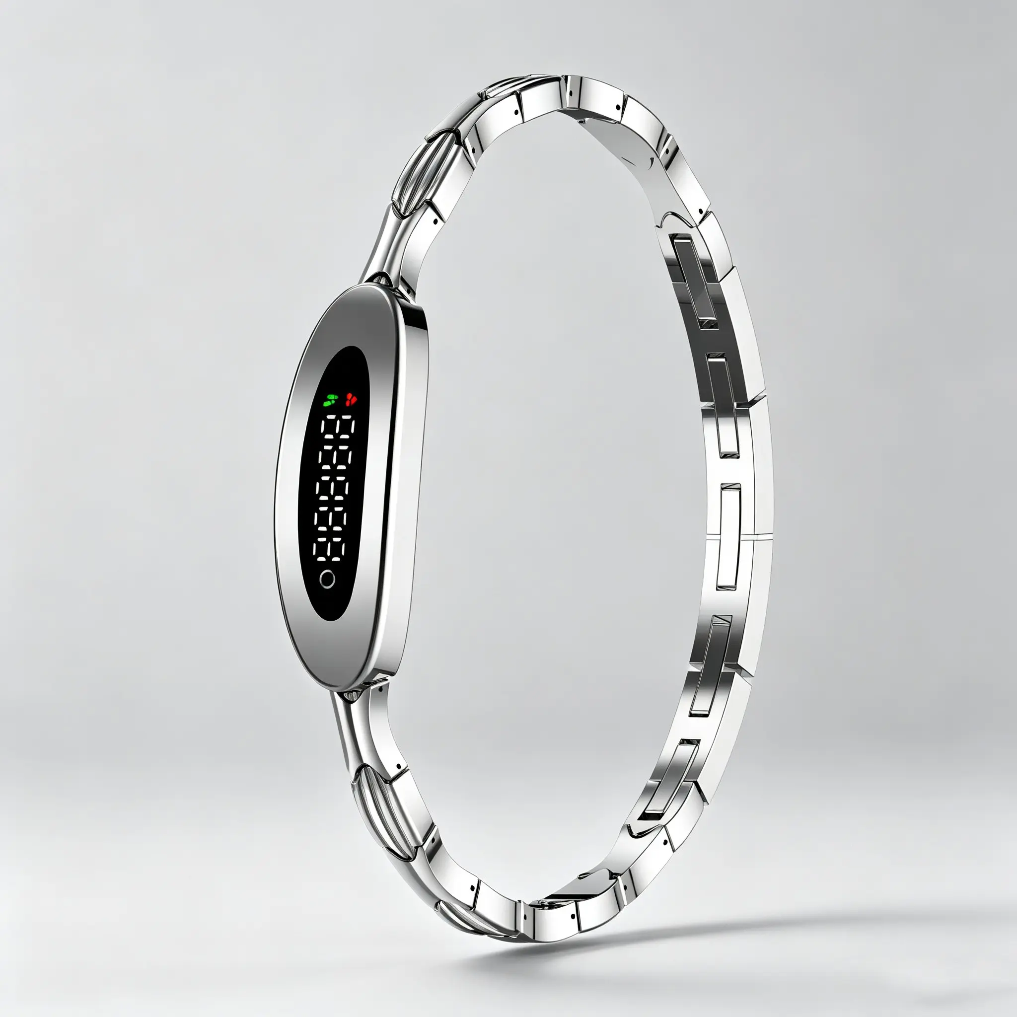 Daily fitness smart band for women, a wearable tracking device with real-time heart rate tracking and sleep quality monitoring, IP68 waterproof, multiple sports modes, pairs with Android and iOS smartphones.
