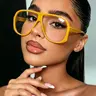 New Fashion Retro Full Frame Glasses, Unisex High-Quality Decorative Eyewear, Trendy Street Style Accessory for Daily Use & Parties