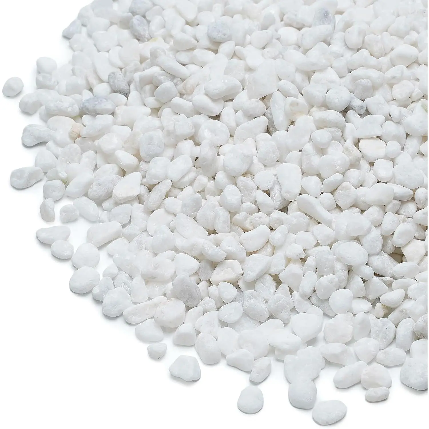 2lbs White ,1/5"  Decorative River Rocks Aquarium Gravel for Indoor , Vases,  and Outdoor Garden Landscaping | Aquarium Gravel, Crushed Gravel Stone, For Indoor , Vases, , Outdoor Garden Landscaping and  Decor