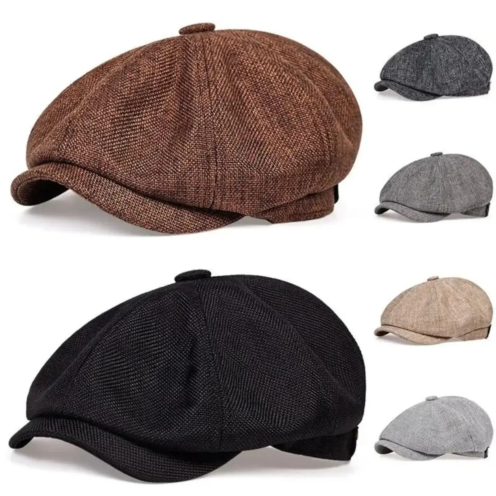 Vintage Wool-Blend Newsboy Cap – Classic British Style Textured Flat Cap, Casual Everyday Fashion Hat for Men & Women, Timeless Retro Headwear for Travel, Outdoor & Daily Wear