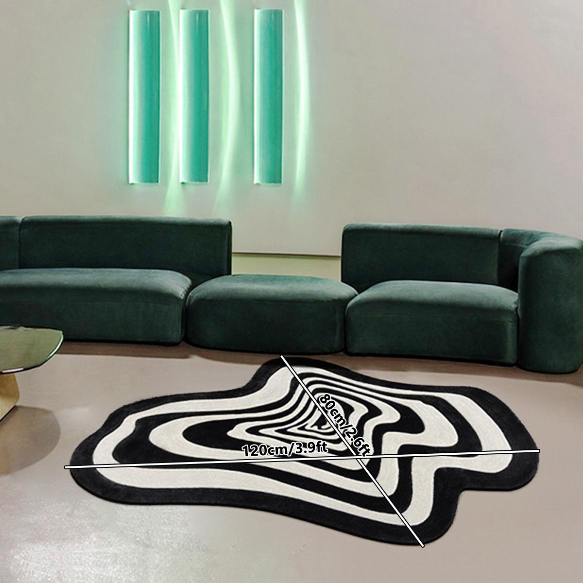 Irregular Shape Abstract Pattern Area Rug, Non-slip Washable Floor Mat, Decorative Carpet for Home Living Room Bedroom, Modern Runner Rug, Modern Indoor Rug