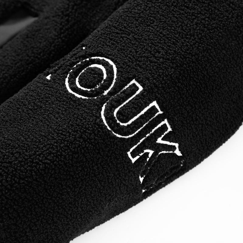 Men's stand collar lambskin embroidered warm cotton clothing Large loose casual fleece thick coat American street style letter embroidery fleece jacket