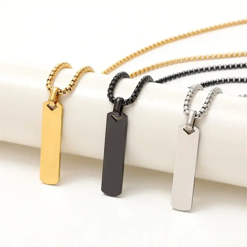 Men's Necklace & Pendant – Sleek Industrial Ensemble & Minimalist Motif, Viral TikTok Urban Aesthetic & Hip-Hop Streetwear Trend, Lightweight Polished Finish & Secure Clasp Accessory for Daily Street Wear, Hip-Hop Concerts & Casual Outings