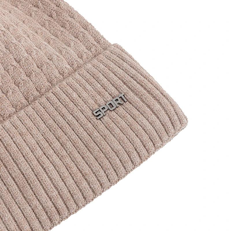 New Unisex Winter Hat Plush Fur Lined Warm Chic Cap Stylish Soft Beanie Hats For Men Women Thicken Ski Sports Knitted Hat