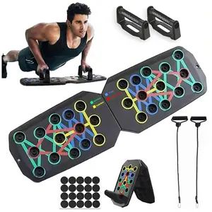 5-in-1 Portable Home Fitness Push-up Board System, Chest & Abdominal Strength Training Pushup Stands Gift for Men & Women