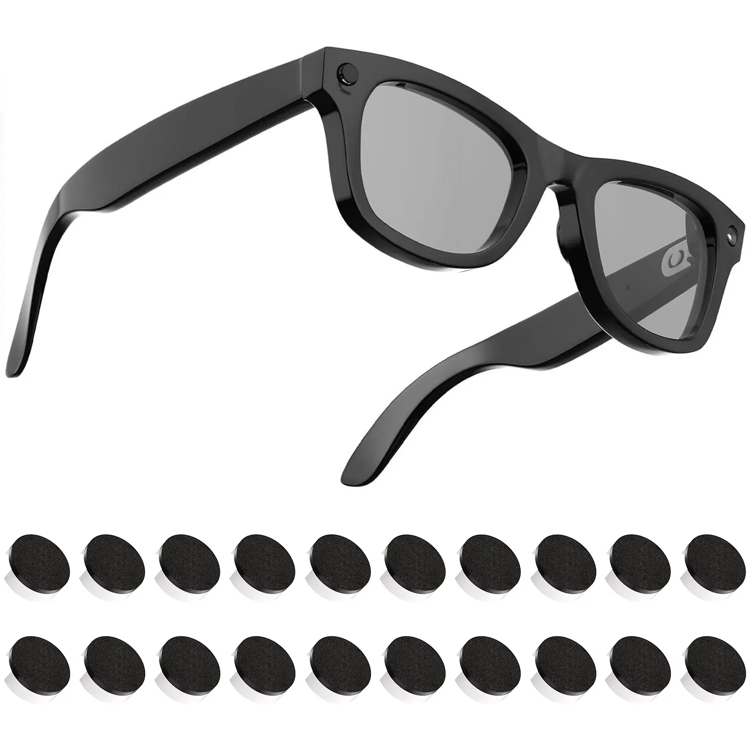 LED Light Cover Sticker for Smart Glasses - Compatible with Meta Ray-Ban Gen 1 & Meta Wayfarer Anti-GlarePrivacy Sticker Soft Light Design Easy to Install (white-20 Pcs)