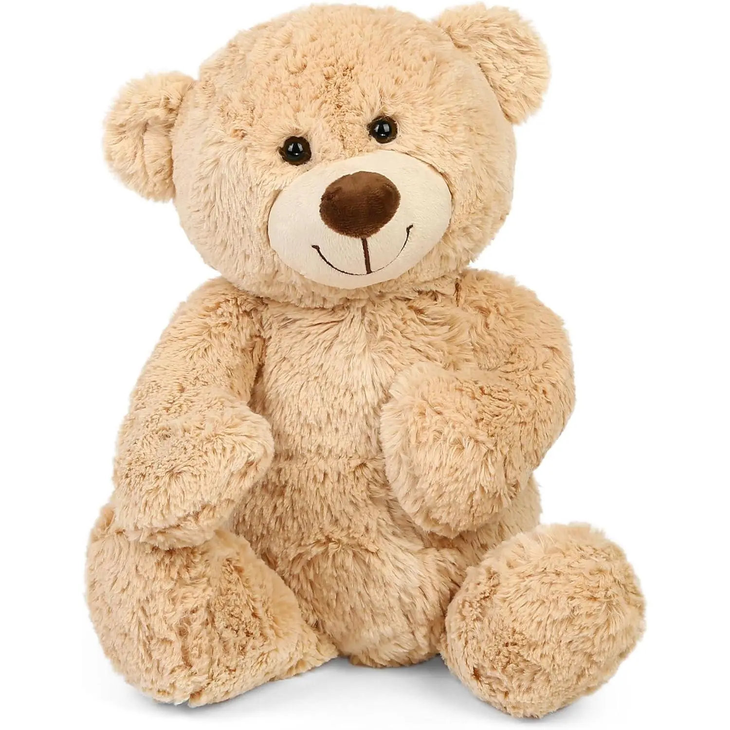 Teddy Bear Stuffed Animal, 18 inch Soft Cuddly Plush Toys, Cute Plushies for Girls Kids Baby Toddlers, Baby Shower Easter Birthday Gift Decor, Light Brown