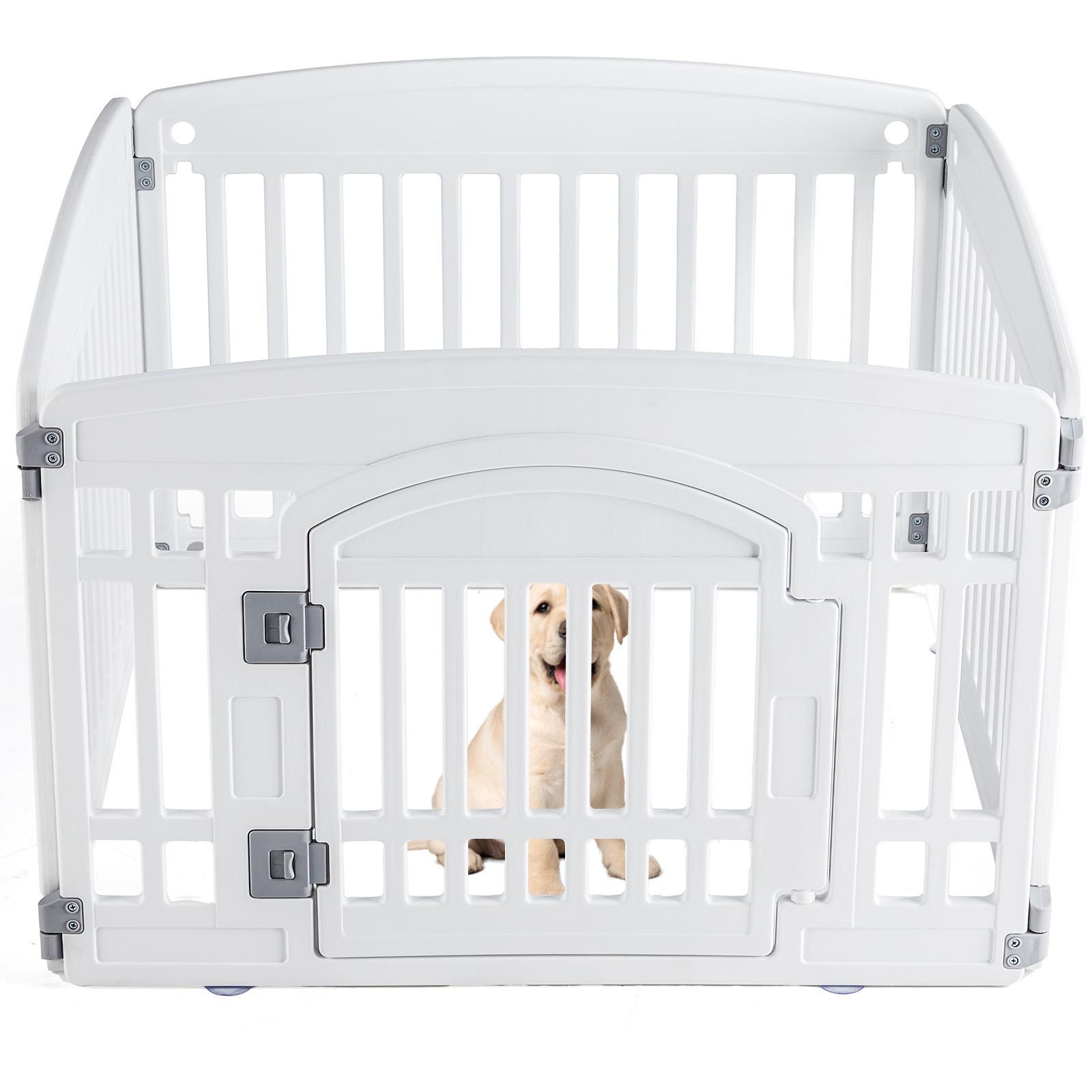 Dog Playpen Safe & 4/6-Panel Secure Indoor/Outdoor Pet Fence |   Folding & Portable |   Ideal for Small to Medium Dogs |   Easy to Clean