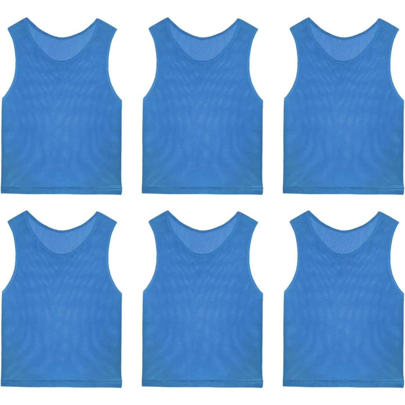 6 Pack Pinnies Team Practice Vests for  Youth Teen Adult, Mesh Scrimmage Jersey for Soccer Football Basketball