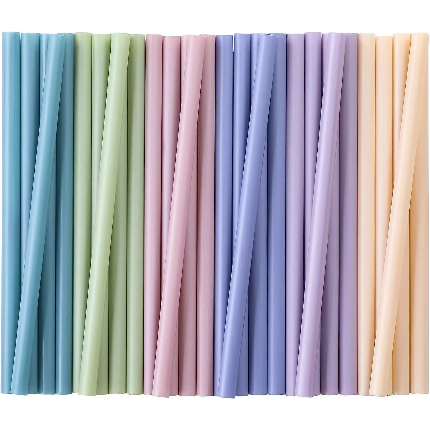 100 count  Smoothie Straws, Disposable Wide Plastic Drinking Straws, Colorful Plastic Straws for Milkshakes, Smoothies, Boba, Bubble , Ice Coffee - 8.5"L, 0.4" D