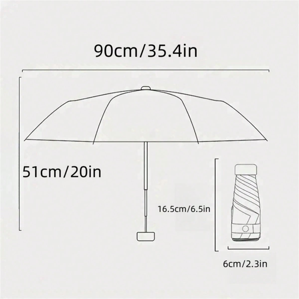 Folding Umbrella with Sling Bag, 1 Count Portable Sunny Umbrella, Waterproof & Sun-proof Umbrella, Suitable for Street Photography, Commuting Umbrella, Lightweight Waterproof Umbrella