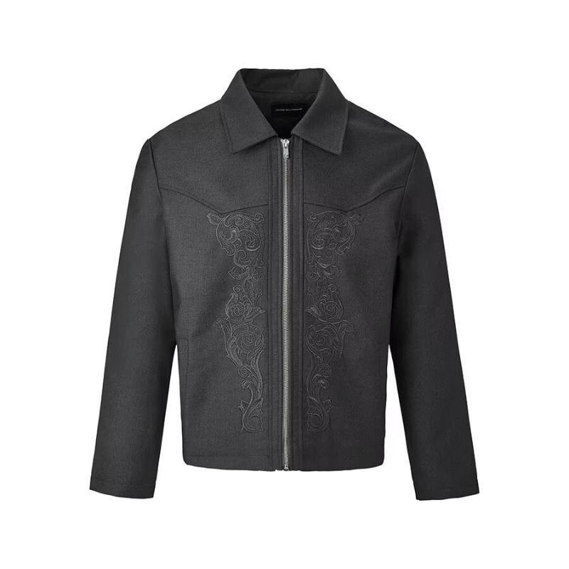 Streetwear New Fashion Oversized Pattern Embroidered Baggy Jacket Men And Women Y2K Gothic Hip Hop Popular Couple Windbreaker