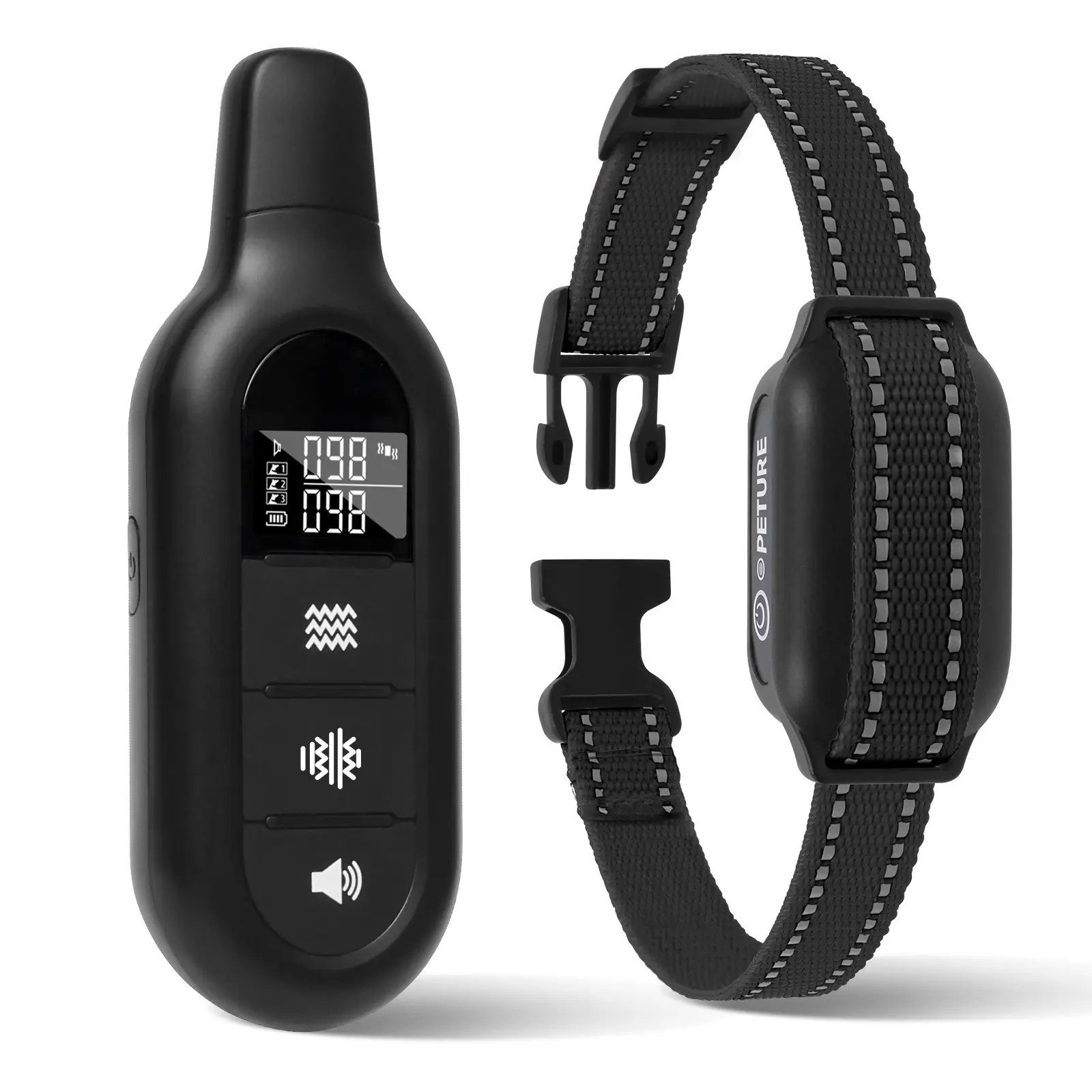 Dog Training Collar with Remote, 3300ft Range, 3 Modes, Rechargeable Collars, Ipx 7 Waterproof, Adjustable Nylon Strap, Training Aid, Puppy Training Tools, for Small to Large Dogs