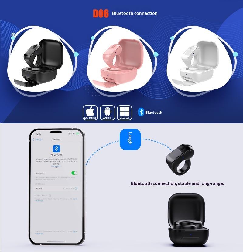 Bluetooth Ring Mouse Charging Case Multi-Function Touch Mini 2.4G Wireless Smart Remote Control Special Lazy People Computer