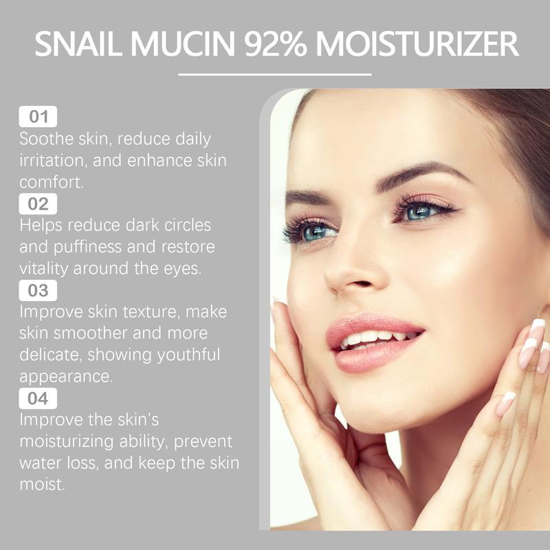 Snail Mucin Moisturizer, 1/2 Counts Hydrating Nourishing Face Cream, Moisturizing Face Cream, Face Lotion for Women & Men, Skin Care Product for Daily Use, Daily Moisture Nourishing