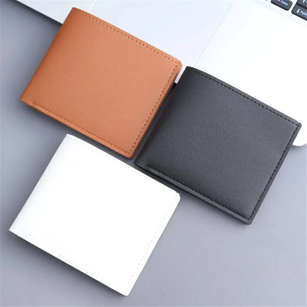 Vintage Plain PU Leather Men's Bifold Wallet - Thin Design with High-Capacity Credit Card Holder and Coin Purse, Coin Holder/Purse, Men's Accessories, Mens Wallet, Credit Card Slots, Card Coin Pouch