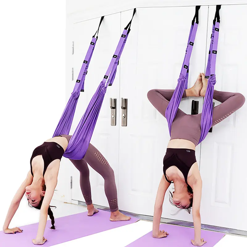 Lower back trainer, aerial yoga rope, splits, hip opening, elastic stretching, backbends, inverted stand for women, stretching strap