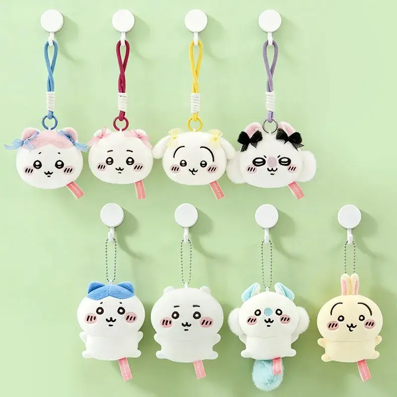 Original Chiikawa Anime Plush Doll Kawaii Usachi Keychain Hachiware Keyring Stuffed Pendent Backpack Ornament Toy Birthday Gift