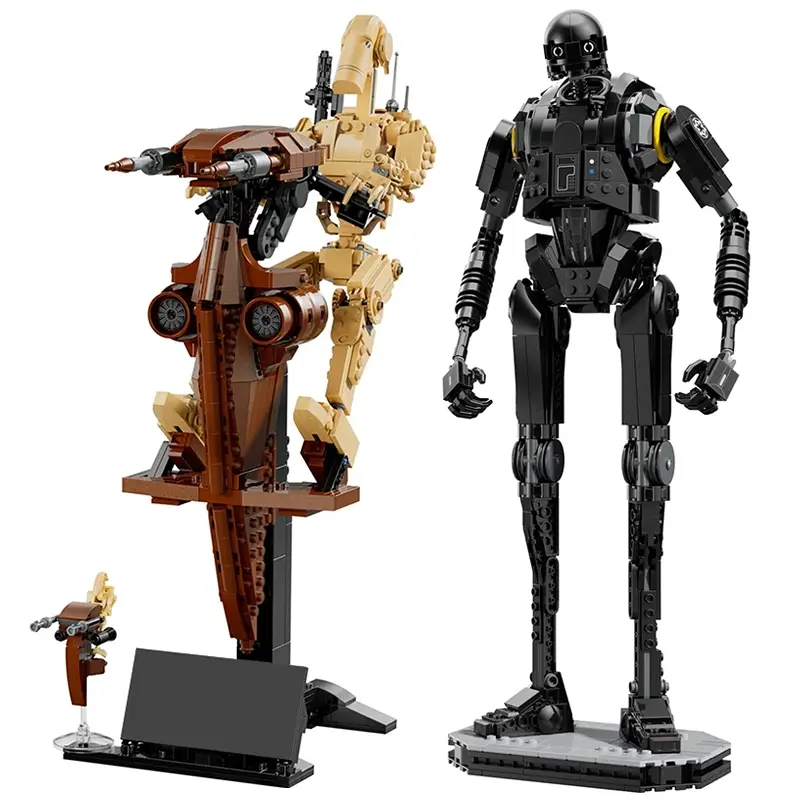 K-2SO Security Robot Building Blocks Battle Droid with STAP Model Battle Security Droid Spaceship Fighter Interstellar  Assemble Bricks Toys Boys Adult Gifts