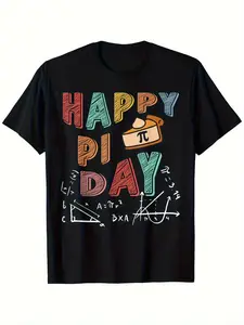 Pi Day Kids T-Shirt, Fun Math Theme Short Sleeve, Colorful Pi Symbol Design, Summer Casual Wear, Mathematical Activity Clothing