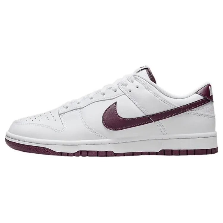 Nike Dunk Night Maroon Leather Low-Top Casual Sneakers for Men Verifiable, with credentials and supporting global authentication