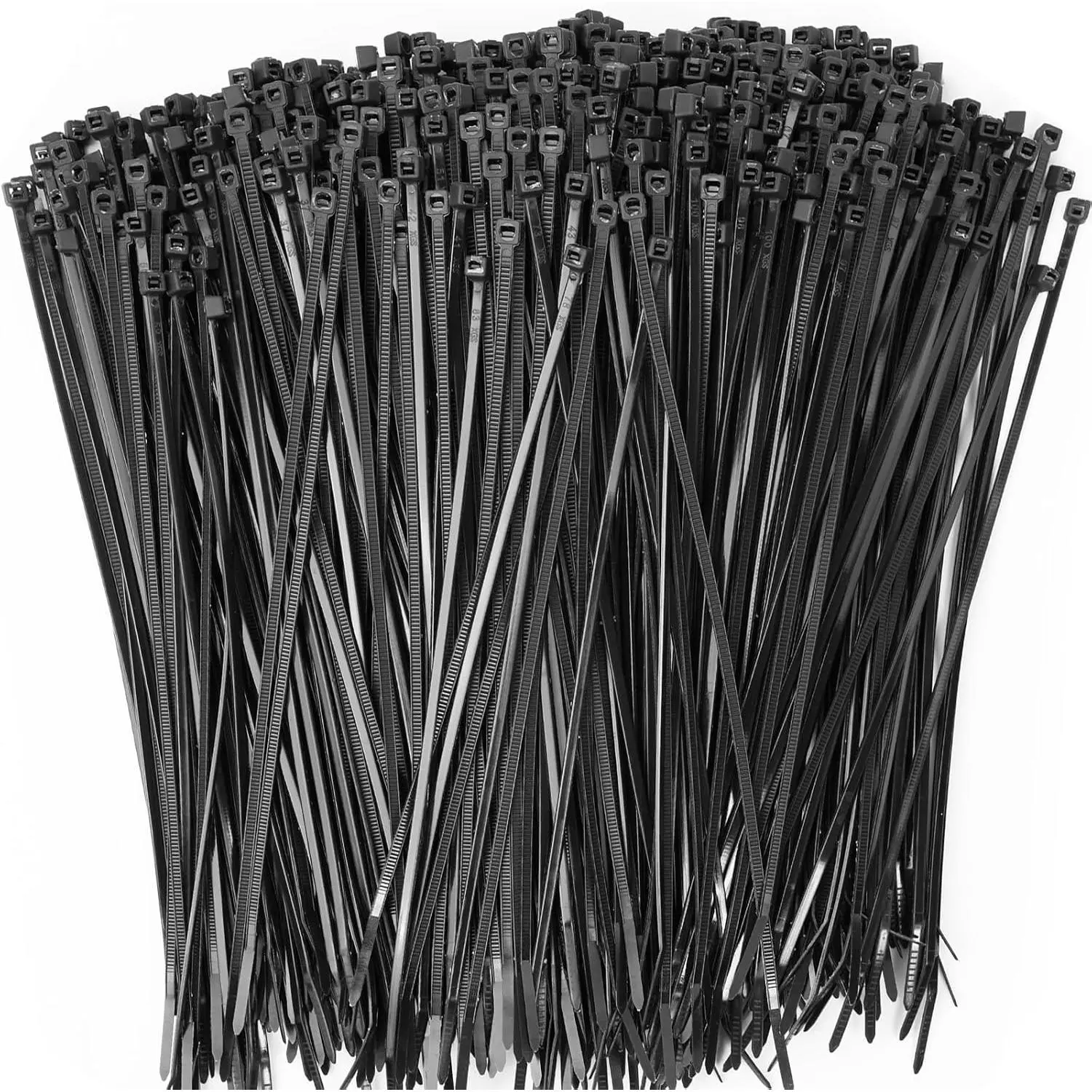 Zip Ties 8 Inch, 500 count Nylon  Ties 18lb Heavy  Cord Strap Self-Locking Wire Ties for Indoor Outdoor | Black