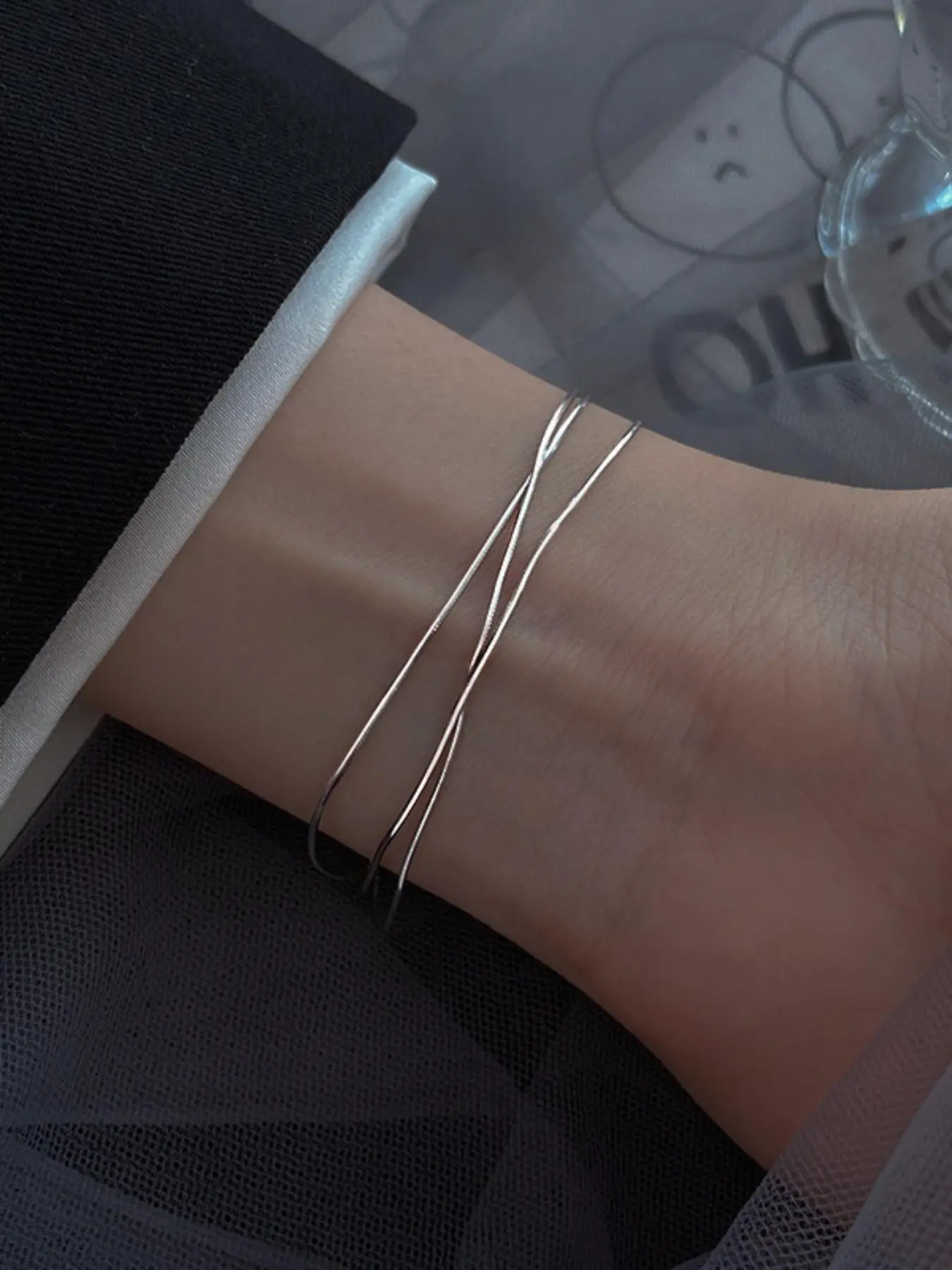 Women's S925 Silver Exquisite Bracelet, Hypoallergenic Snake Bone Design, Elegant Jewelry Gift for Women, Perfect for Daily Wear & Special Occasions