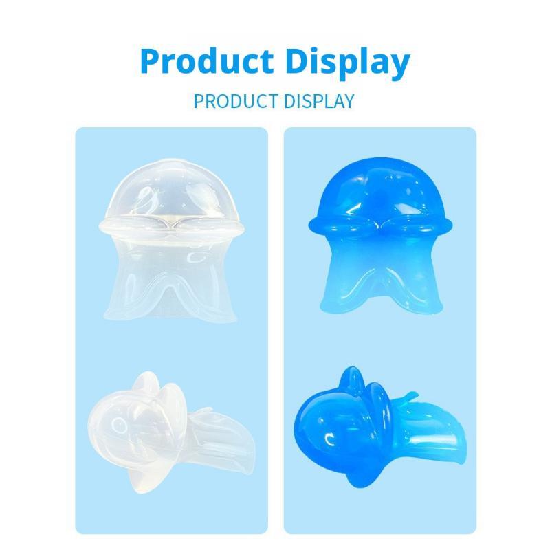 2pc New Snoring Device Tongue Cover Silicone Snoring Device Anti-snoring Respirator Sleep Device Snoring Device Snoring Device Transparent
