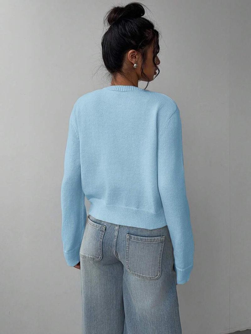 BIGWIG women's solid color button front cardigan, spring and autumn casual long sleeve sweater, fashionable women's daily knitwear, basic style, street style, button long sleeve solid color elegant sweater, classic women's fashion front cardigan BIGWIG women's solid color button front cardigan, spring and autumn casual long sleeve sweater, fashionable women's daily knitwear, basic style, street style, button long sleeve solid color elegant sweater, classic women's fashion front cardigan