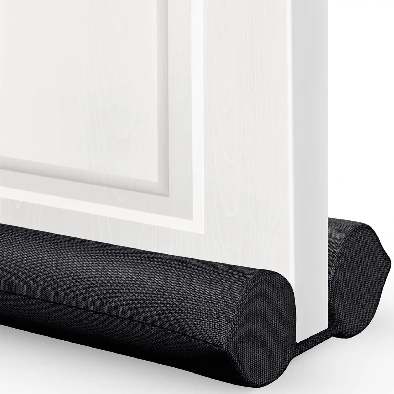 Under Door Draft Stopper - Bottom Door Seal & Gap Filler- Fits 30” to 36” Door, Block Noise, Sound, Air, , Dust, Easy to Install, Double Side Block, No Adhesive, Black