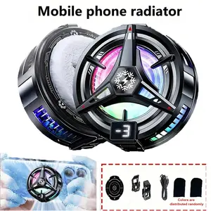 Magnetic Phone Cooler RGB Portable Lightweight Phone Cooling Fan Larger Cooling Area for Phones/Tablets