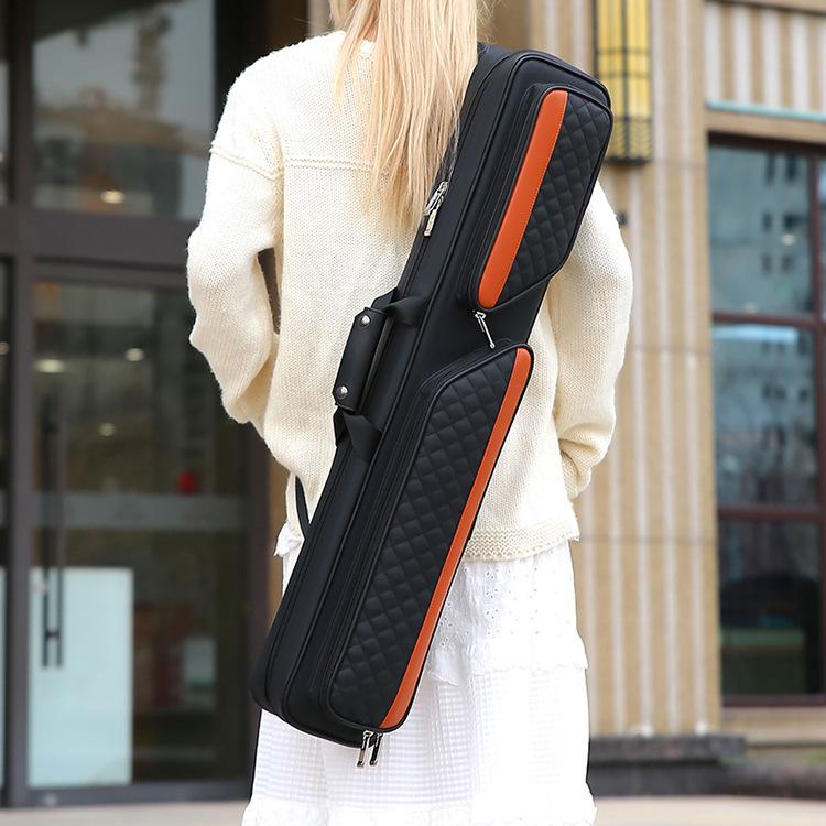 1/2 Billiard Cue Bag with Waterproof Cover, Nine-Ball 7-Hole Large Capacity Barrel Cue Bag, Stylish Billiard Cue Bag