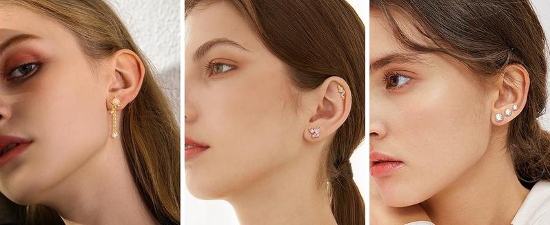 FASACCO Helix Earrings 16G Cartilage Earring Surgical Steel Helix Piercing Jewelry Conch Earrings Cartilage Piercing Jewelry