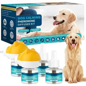 6-in-1 Calming Pheromone Plug-in Diffuser for Dogs, 2 Diffusers + 4 Refills, 120 Days Anxiety & Stress Relief Appeasing Scented Diffuser