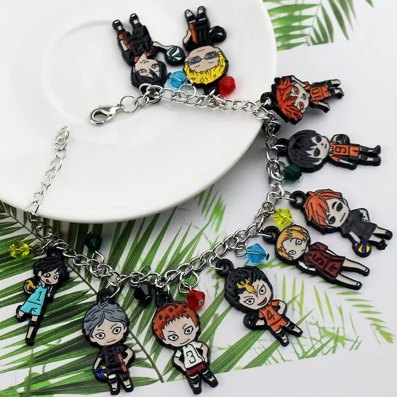 Anime Haikyuu Bracelet Volleyball Boy Wristband Adjustable Wrist Band Cuff Bracelet Sports Casual Jewelry Gift