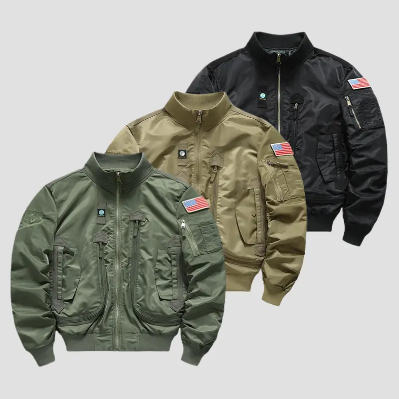 Men's Waterproof British Camouflage Flight Jacket - Menswear Tops, Loose Fit Polyester Pull-On Tough Workwear Parka for Jeep Combat Field Training, New Autumn/Winter Collection